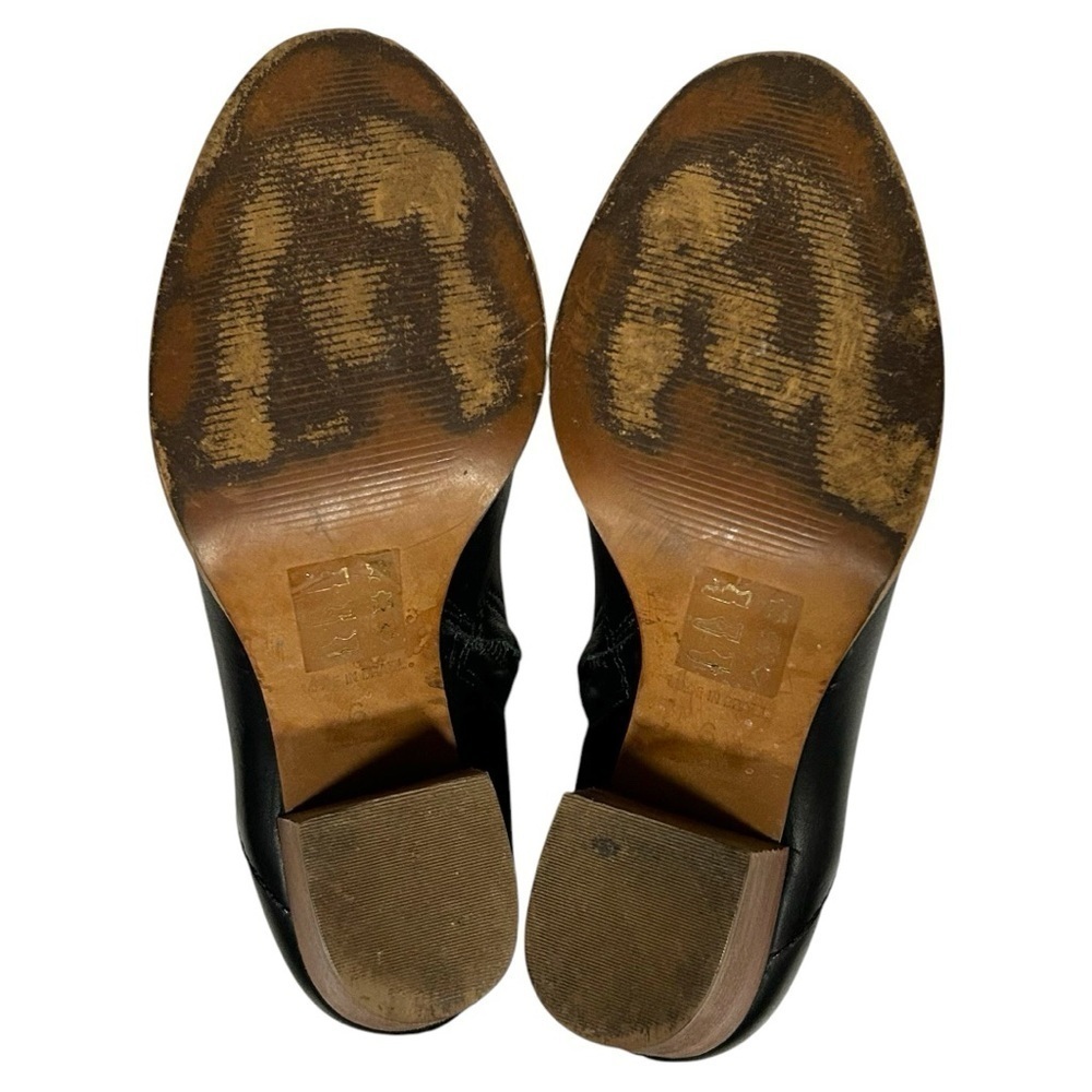 Madewell Black Ankle Boots with Tan Heel - Picture 9 of 12